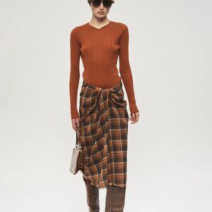 6397 Draped Tartan Skirt XA